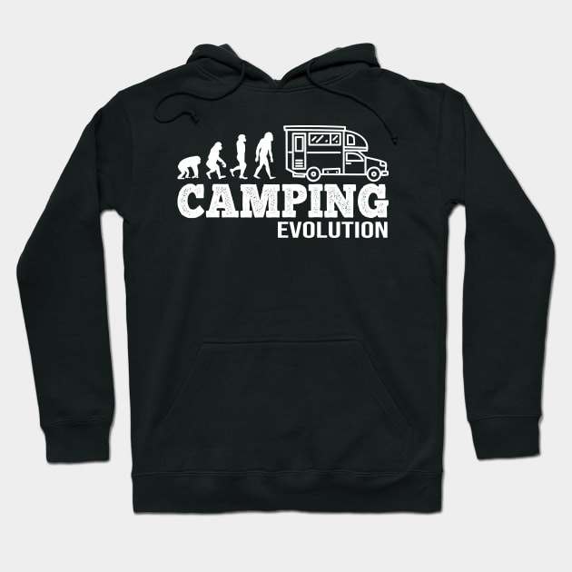 Evolution of Camping I Funny Camper gift Hoodie by Shirtbubble